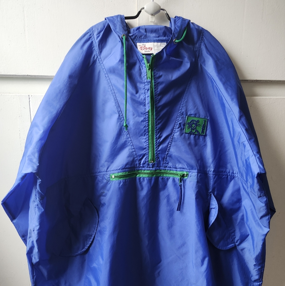 Disney Store Brand - Blue Sport Tigger 1/4 Zip Hooded Windbreaker 1990s X-Large